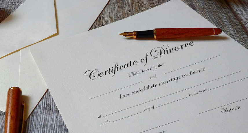 Certificate of divorce